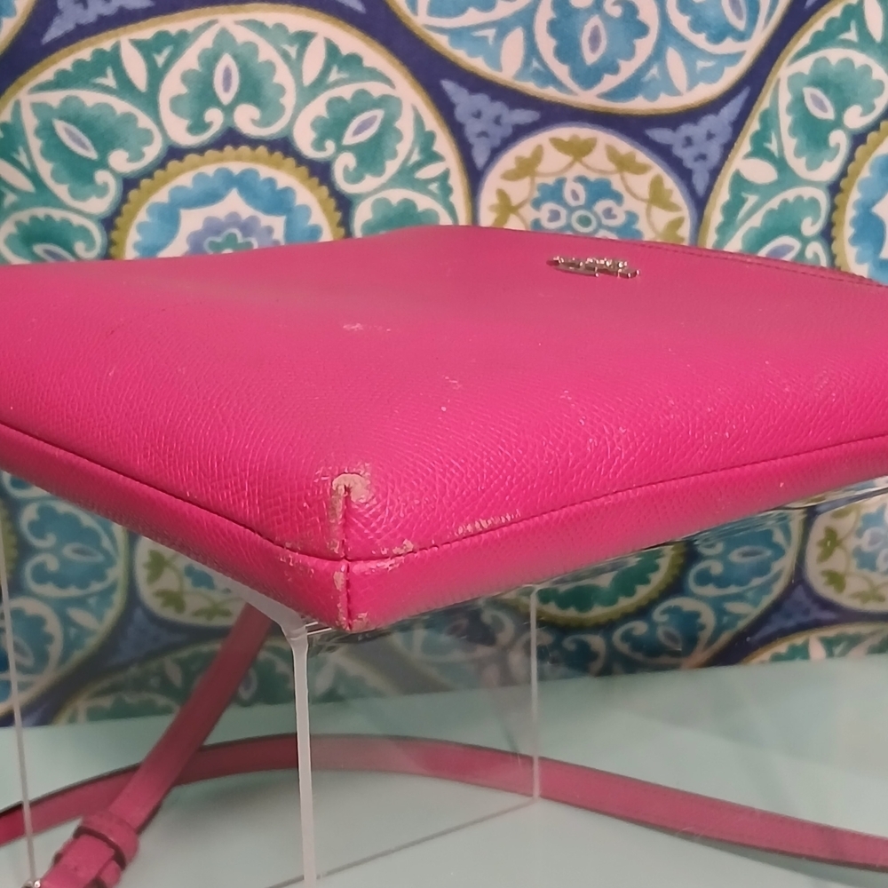 Coach Kitt Messenger Bag - Pink Pebbled Leather - Picture 9 of 15
